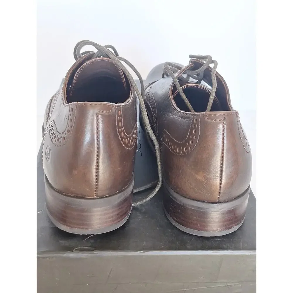 Born Handcrafted Footwear Brown Leather Wingtip Oxford Shoes – Size 8 / 41